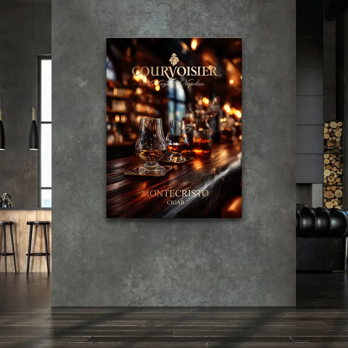 Amber Delight Cognac Leinwand Bild