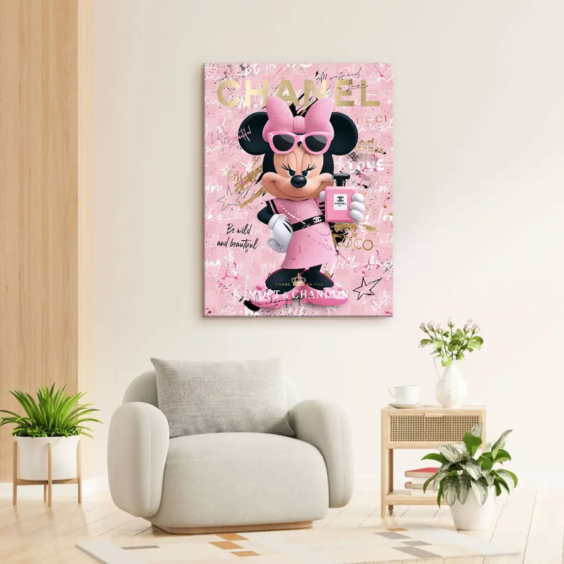 Minnie Maus Rosé Coco Leinwand Bild