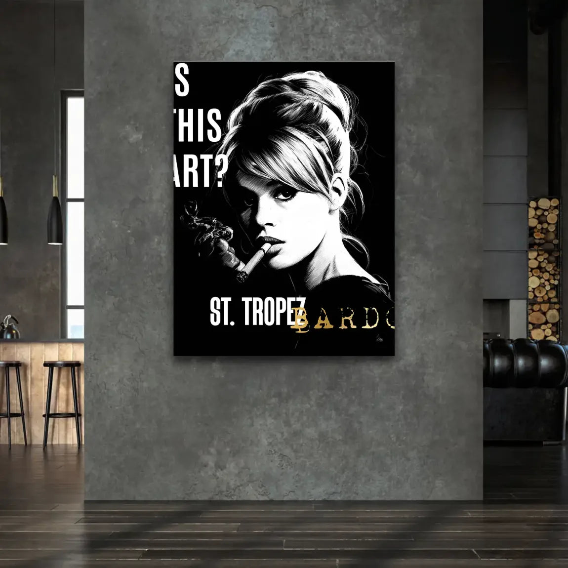 Brigitte Bardot Smoke Leinwand Bild