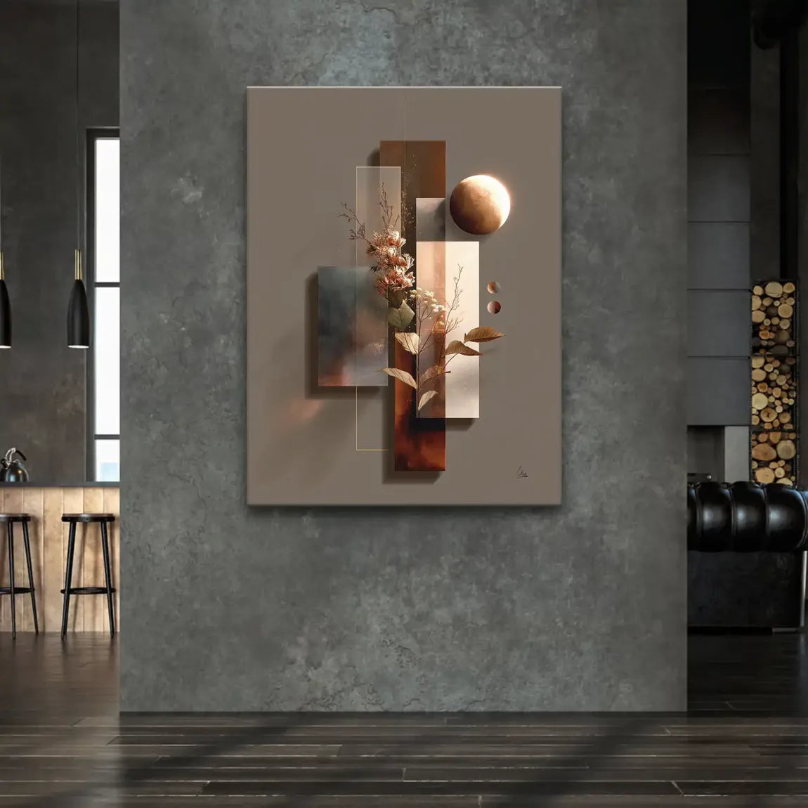 Celestial Bloom Harmony Leinwand Bild