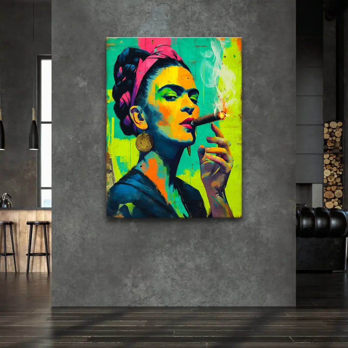 Frida Smoke Queen Leinwand Bild