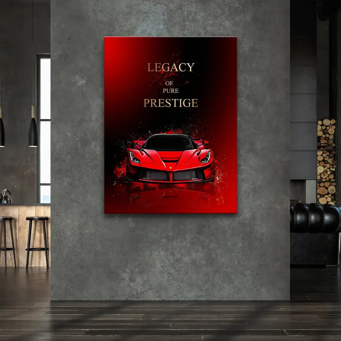 Red Prestige Ferrari Leinwand Bild