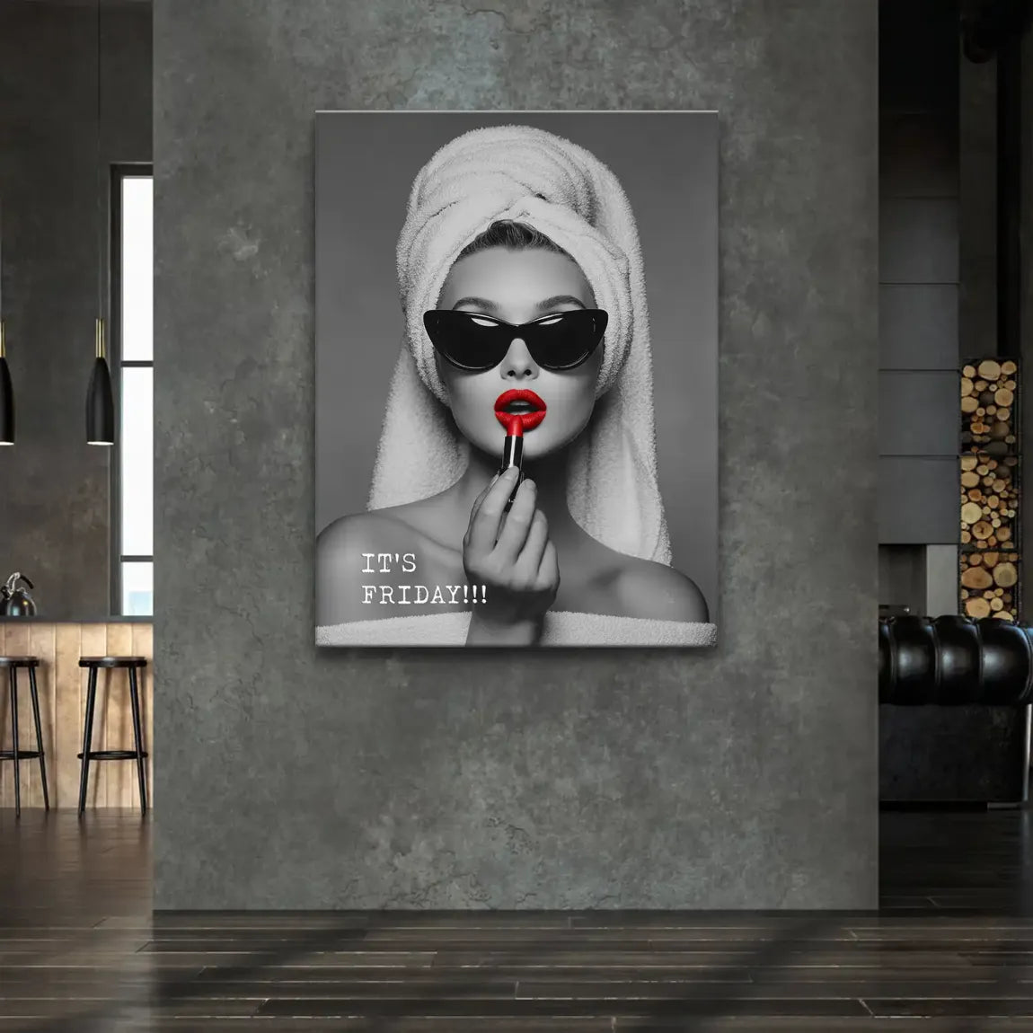 Friday Lipstick Leinwand Bild