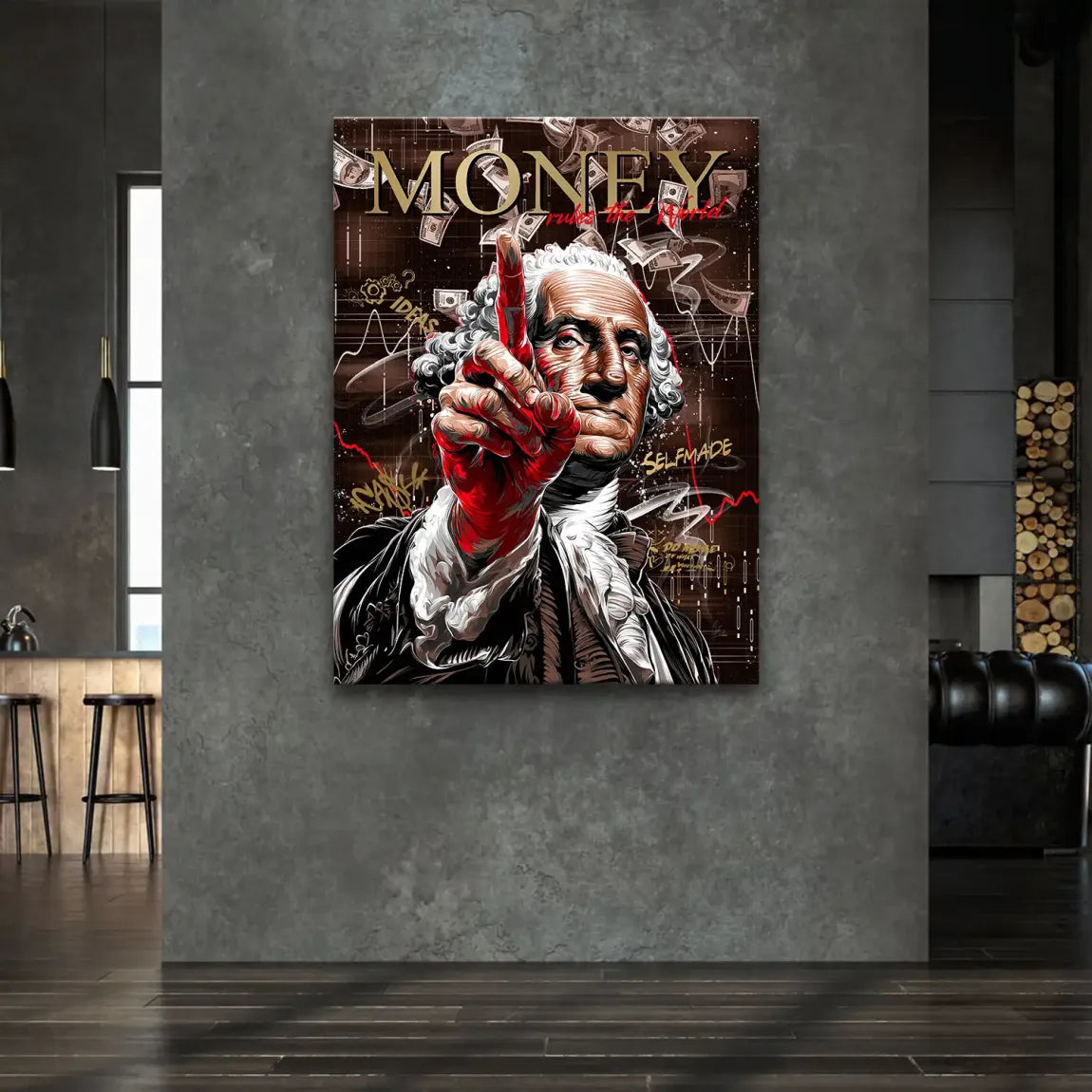 Money Vision Wallstreet Leinwand Bild