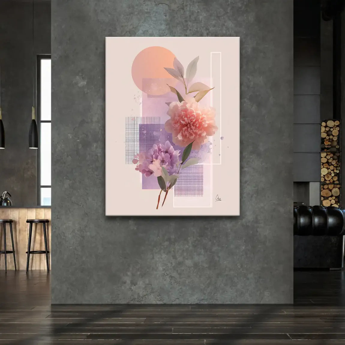 Soft Petal Harmony Leinwand Bild