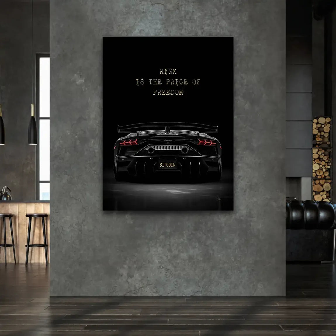 Lambo Bitcoin Leinwand Bild