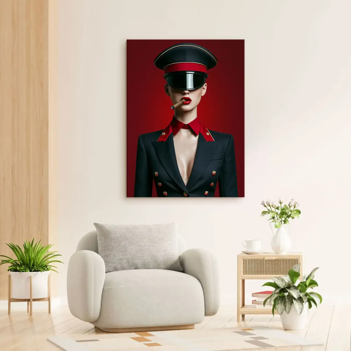 Rote Offizierin Leinwand Bild