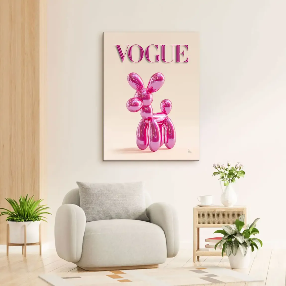 Vogue Hund Leinwand Bild