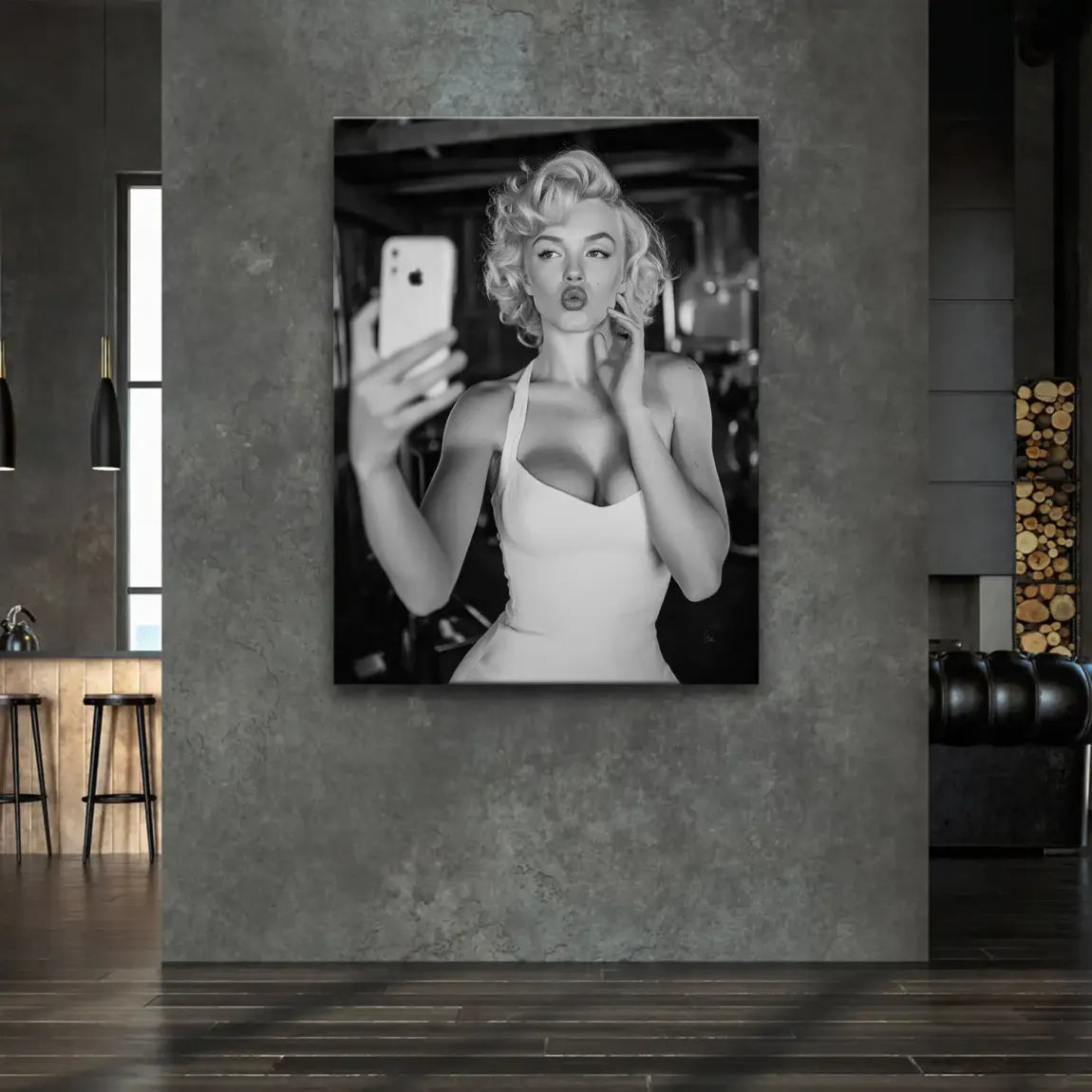 Marilyn Monroe Selfie Leinwand Bild
