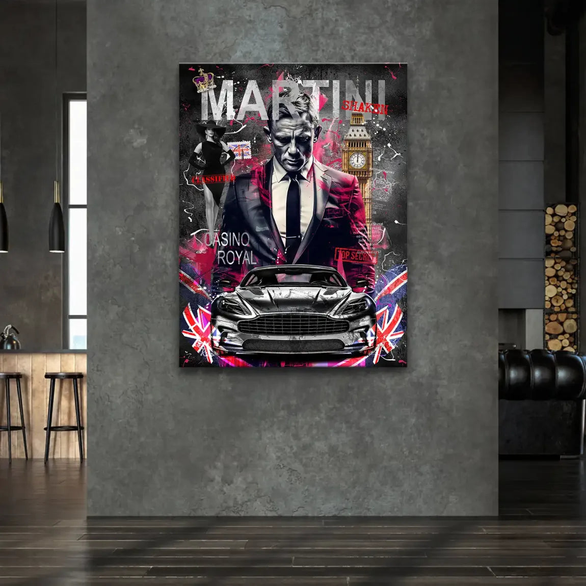 James Bond Royale Martini Leinwand Bild