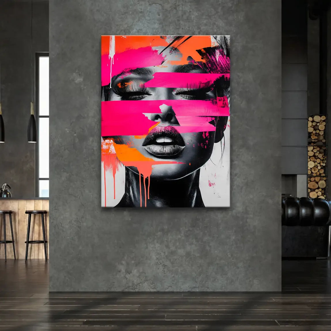 Abstrakt Pink Allure Leinwand Bild