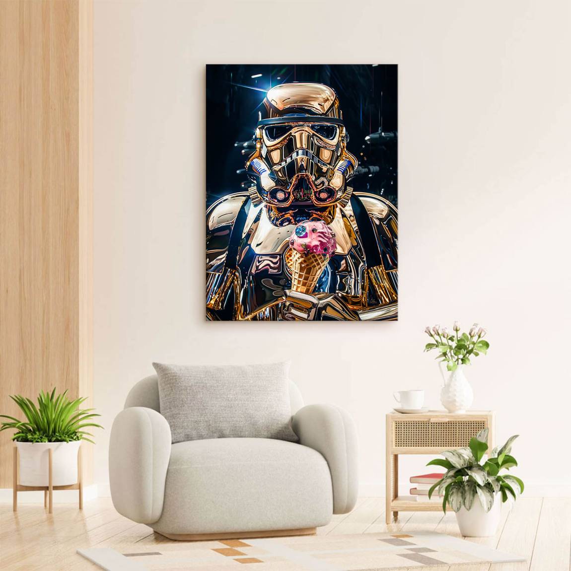 Stormtrooper Gold Leinwand Bild