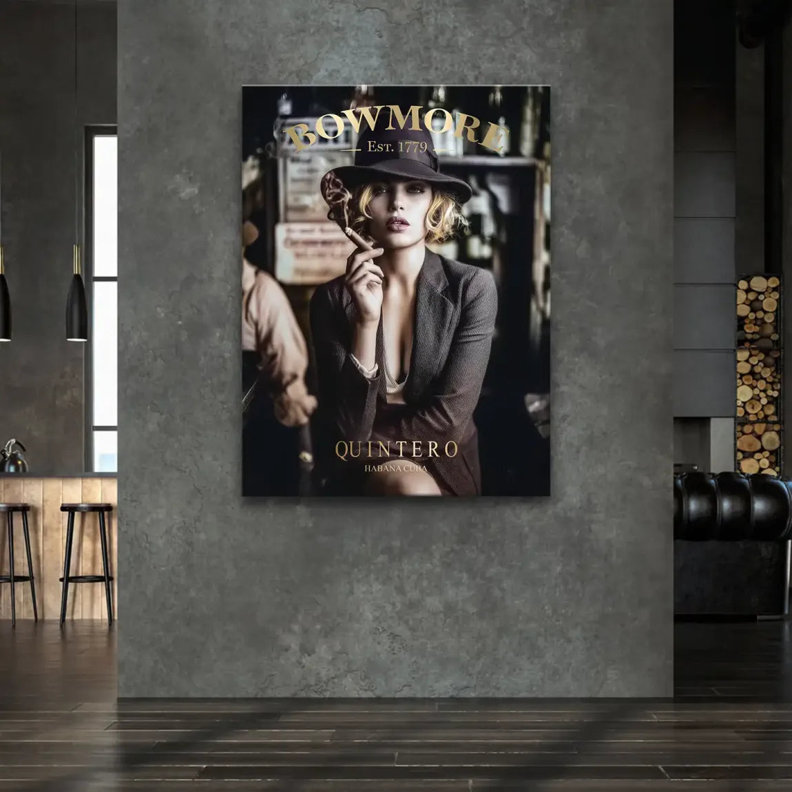 Whisky Noir Leinwand Bild