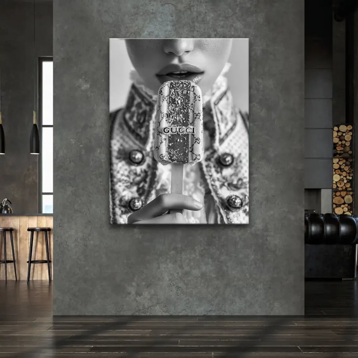 Gucci Ice Couture Noir Leinwand Bild