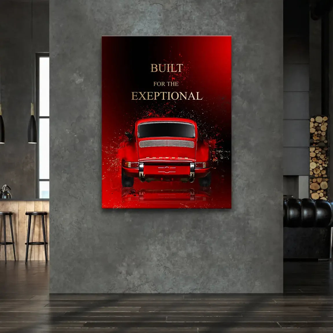Red Legend 911 Retro Leinwand Bild