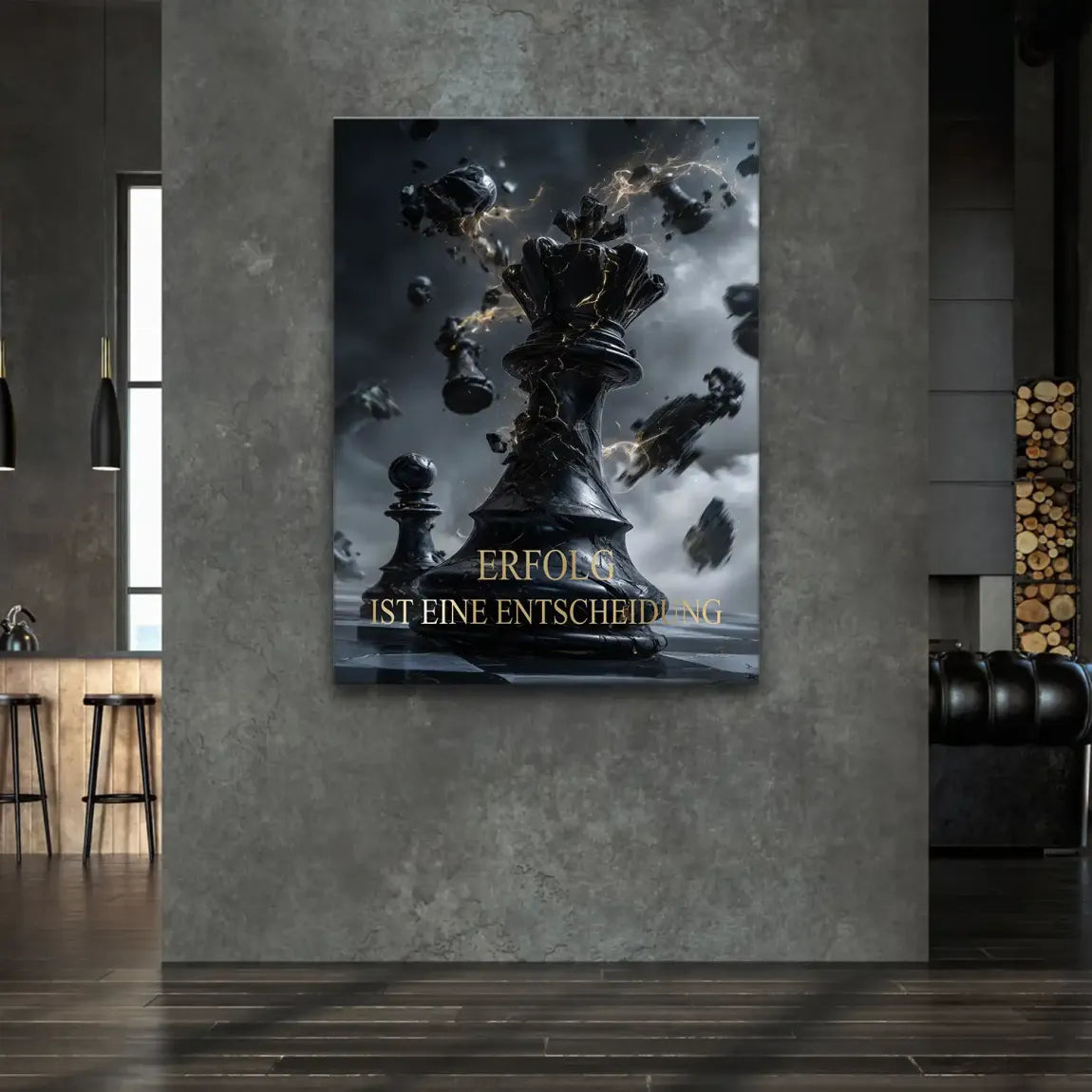 Schwarze Entscheidung Leinwand Bild