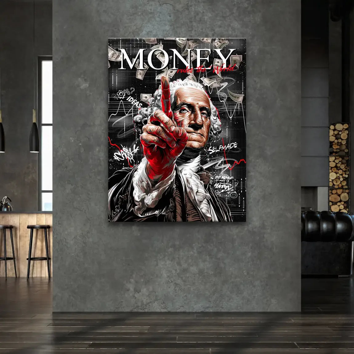 Money Leader Wallstreet Leinwand Bild