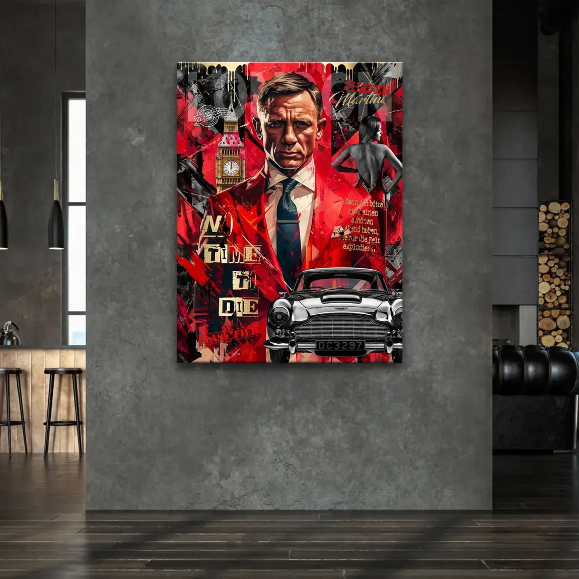 James Bond Vision London Leinwand Bild