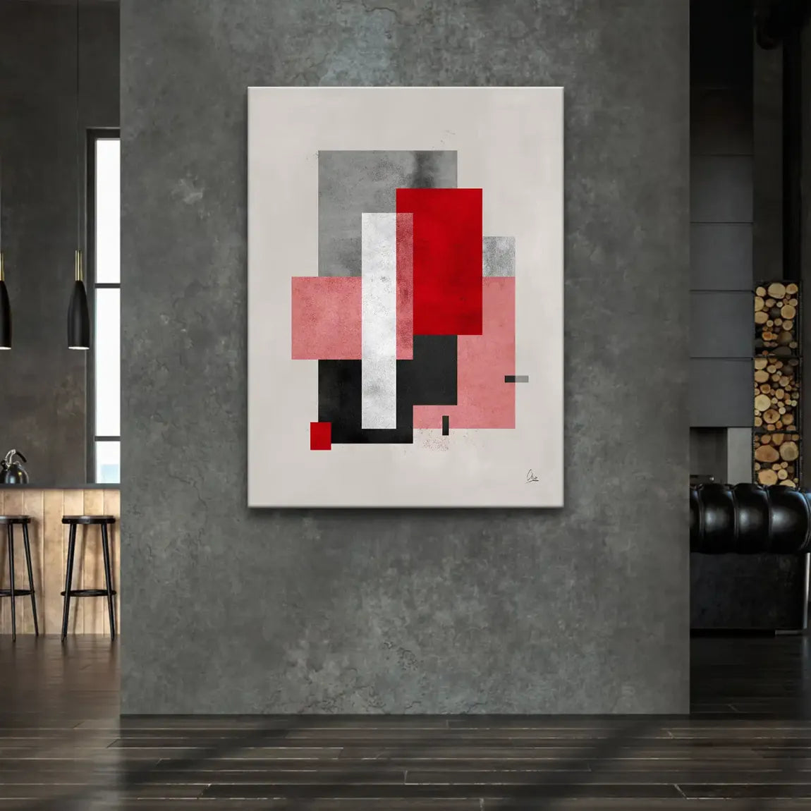 Geometric Aura Leinwand Bild