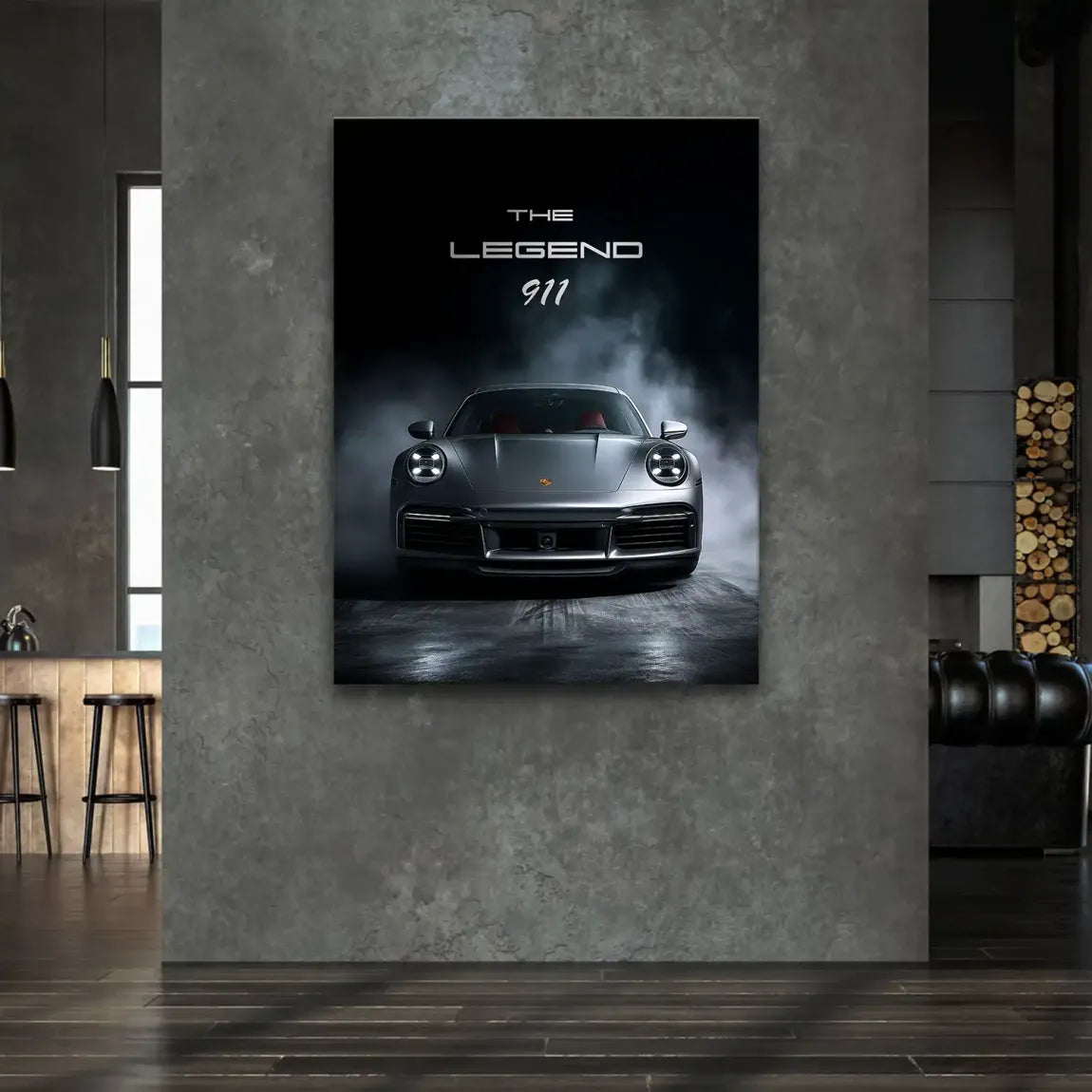 Silver Legend Porsche 911 Leinwand Bild