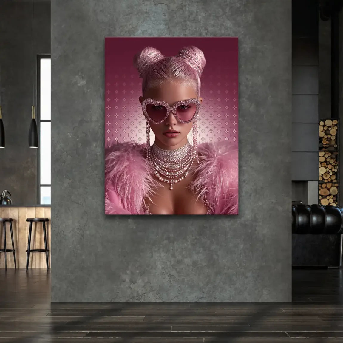 Glamour Girl Leinwand Bild