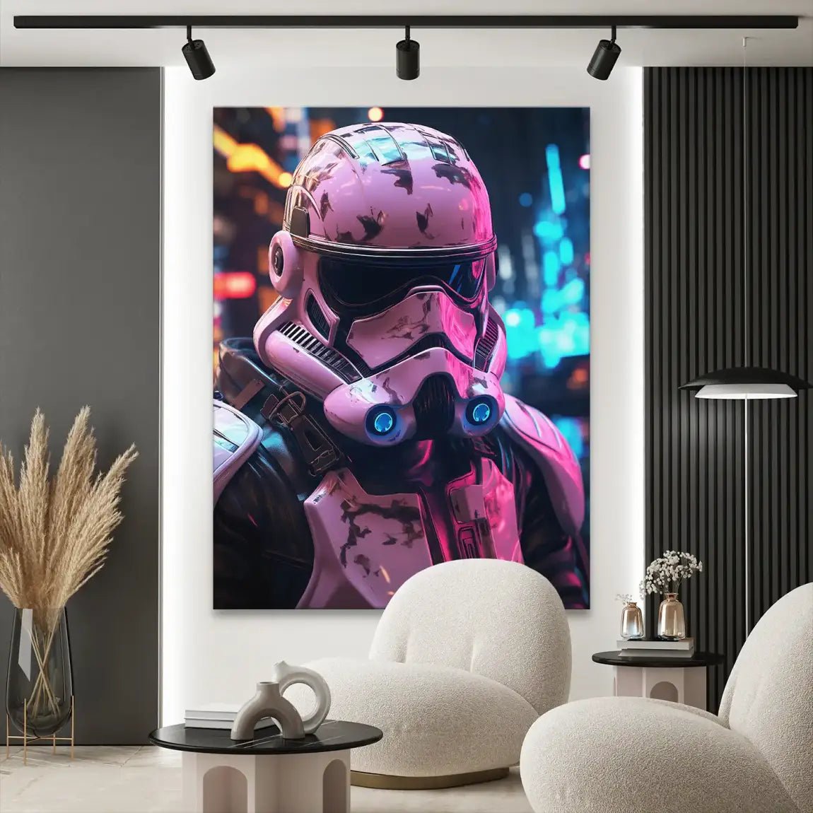 Stormtrooper Neon Style Leinwand Bild INGALERIE