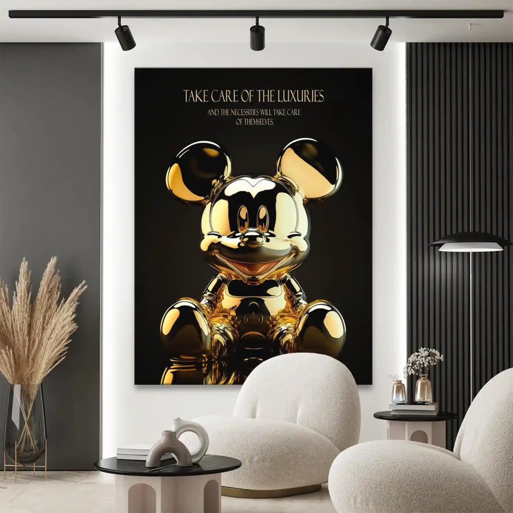 Micky Gold Pop Art Leinwand Bild INGALERIE