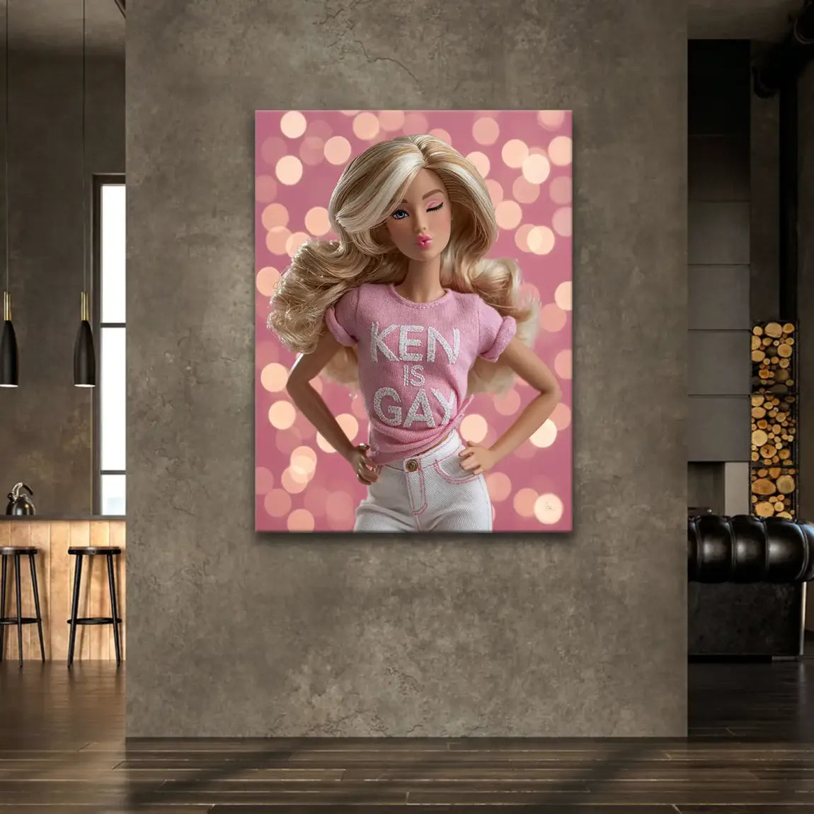 Barbie Ken is Gay Leinwand Bild