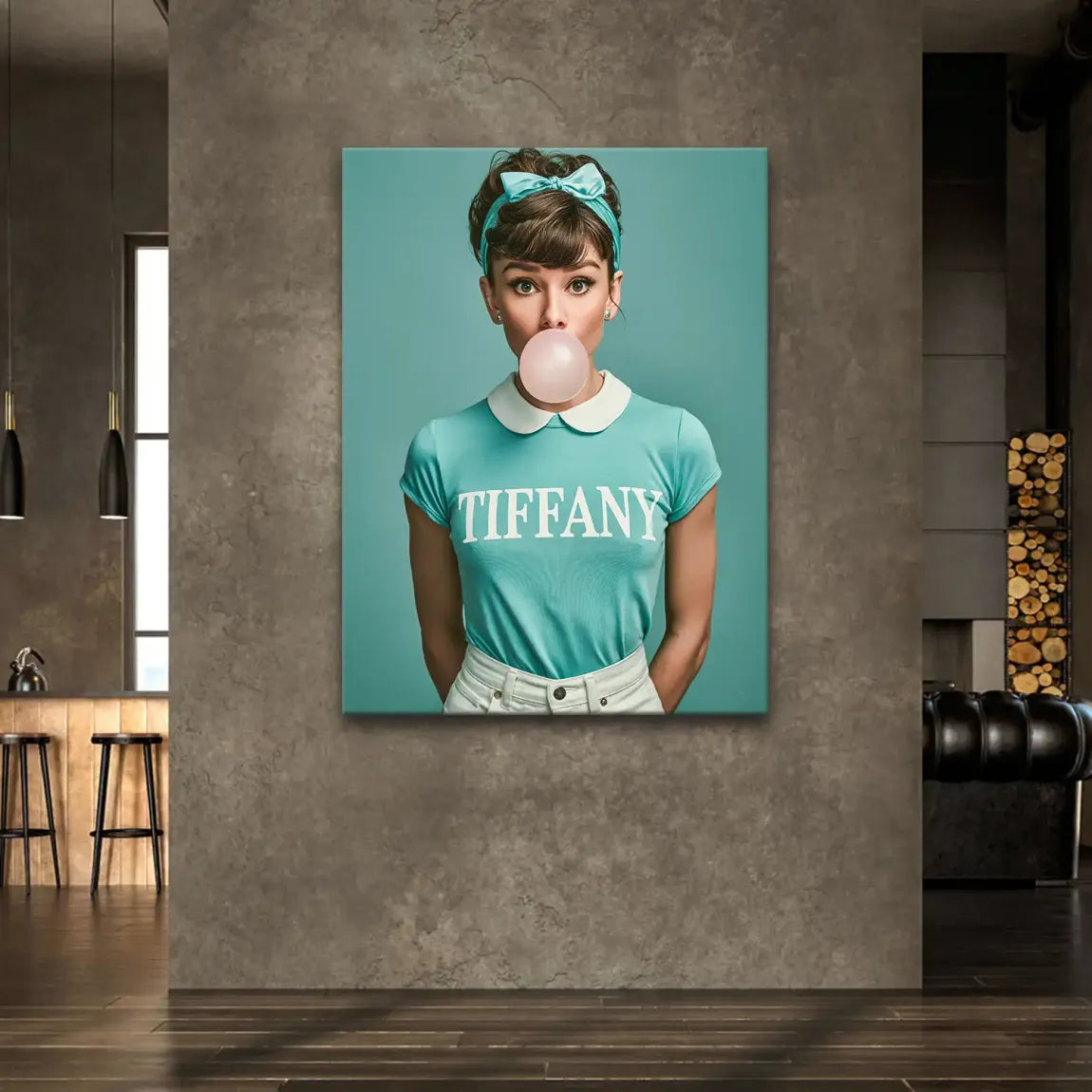 Audrey Bubble Tiffany Leinwand Bild