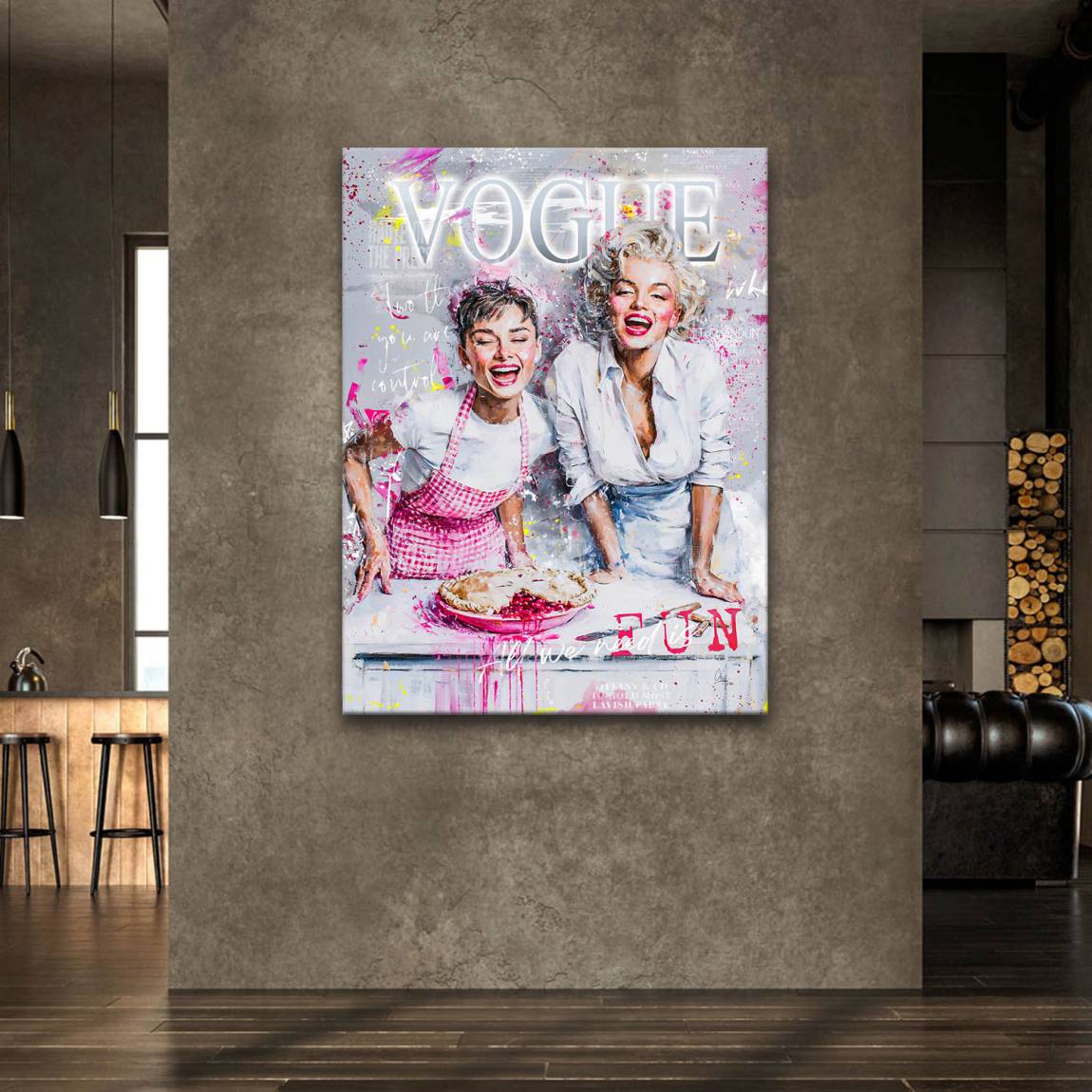 Audrey Marilyn Vogue Leinwand Bild