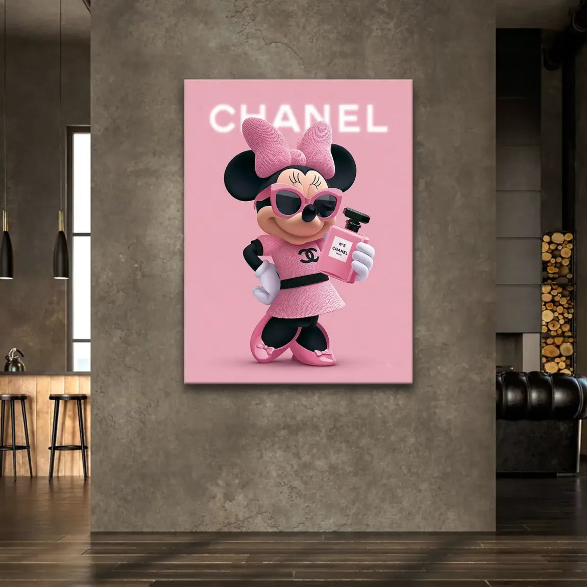 Minnie Rosé Chic Leinwand Bild