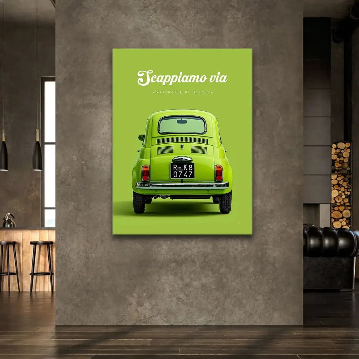 Fiat 500 Italia Leinwand Bild