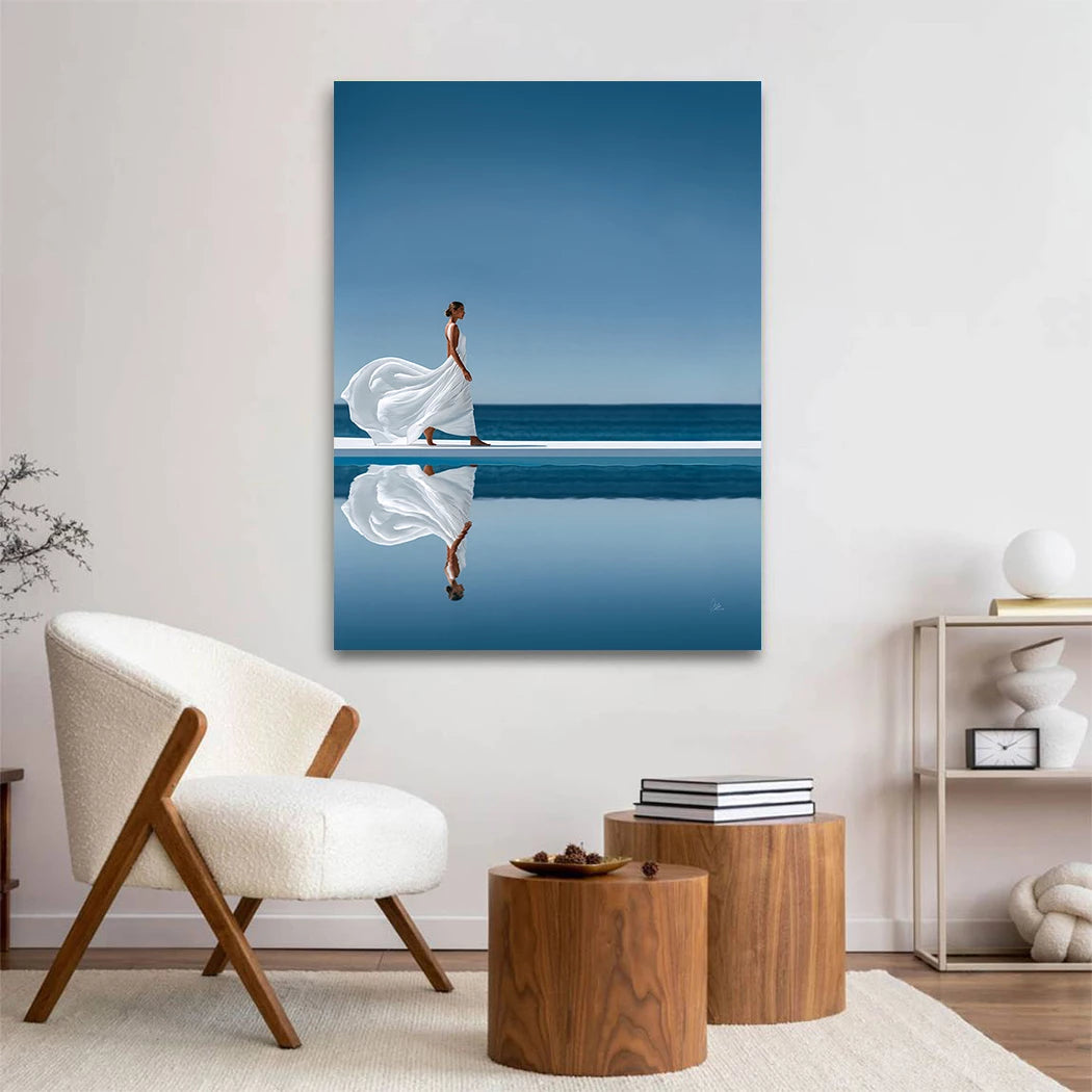 Blue Silence Aluminiumbild gebürstet