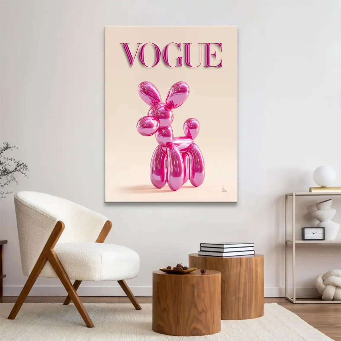 Vogue Hund Leinwand Bild