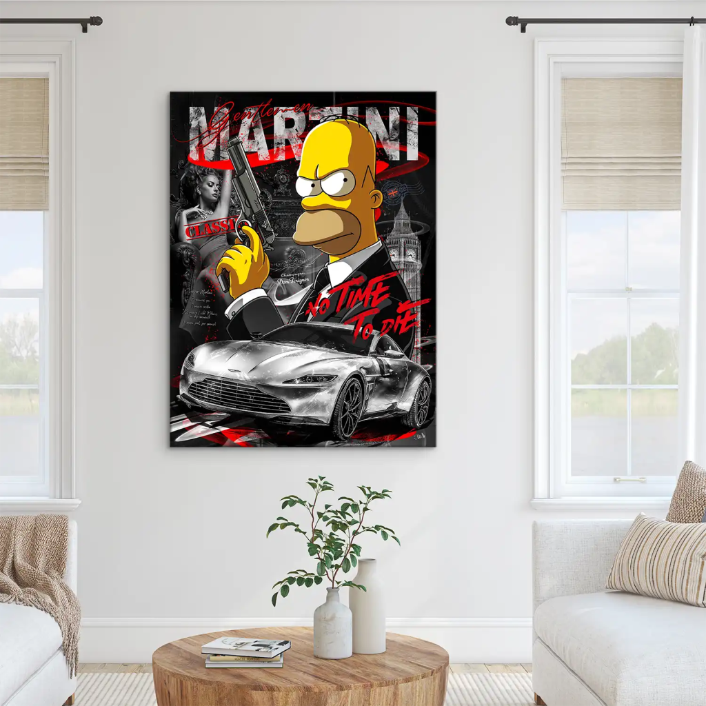 Homer No Time To Die Leinwand Bild INGALERIE