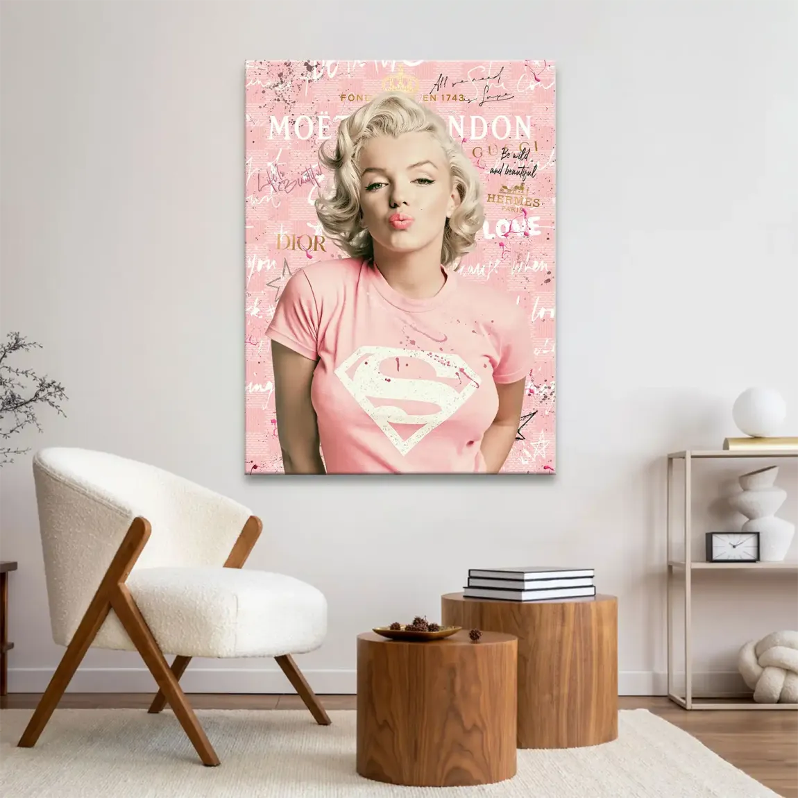 Marilyn Monroe Superman Leinwand Bild
