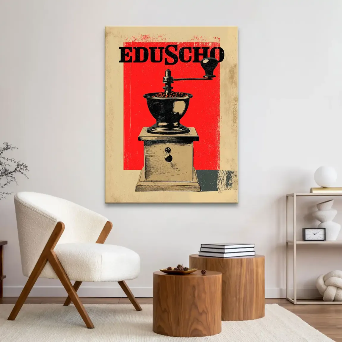 Eduscho Kaffeemühle Leinwand Bild