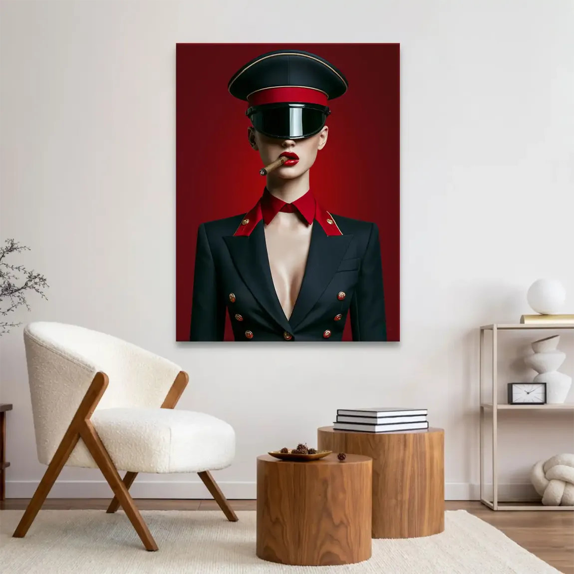 Rote Offizierin Leinwand Bild