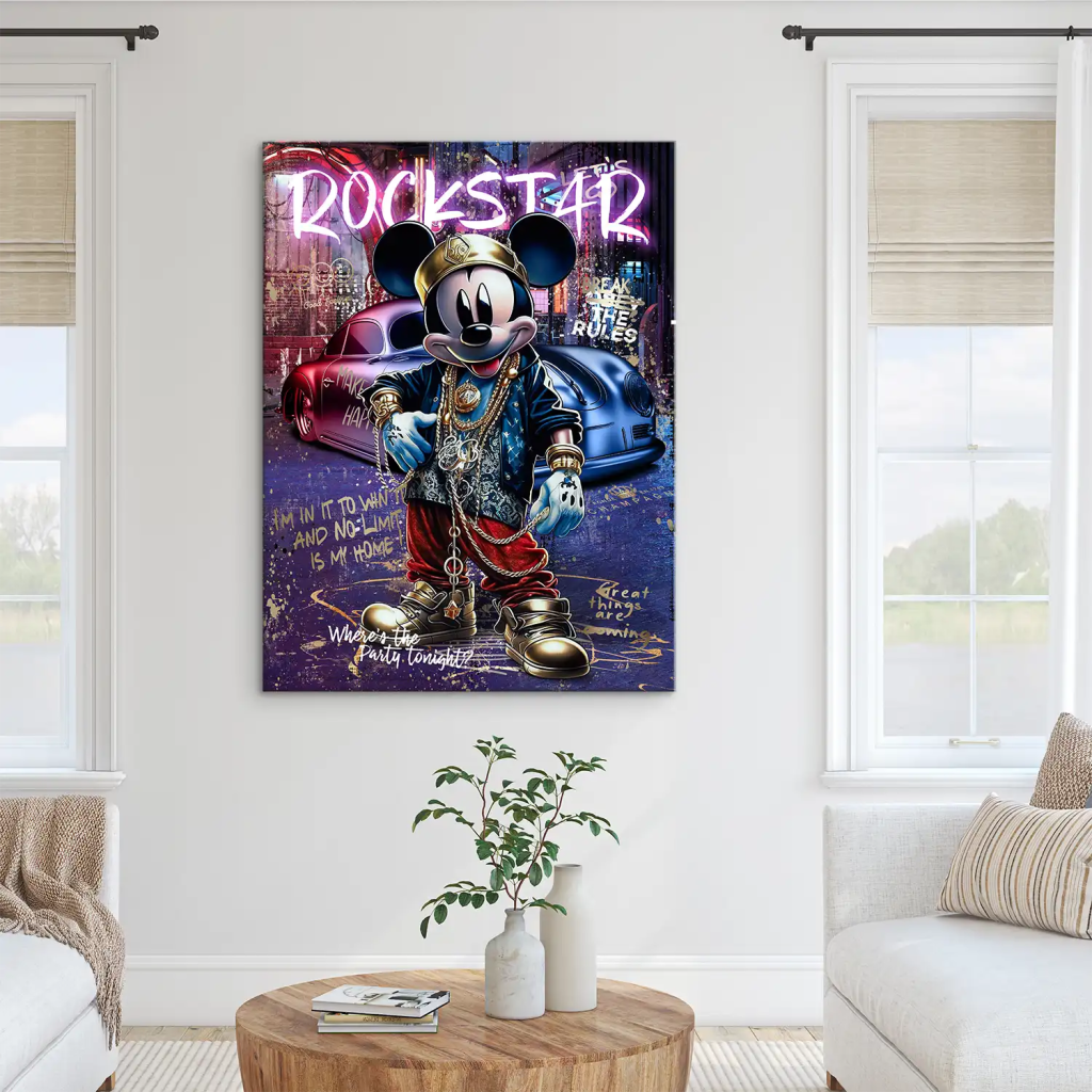 Micky Rockstar Leinwand Bild INGALERIE