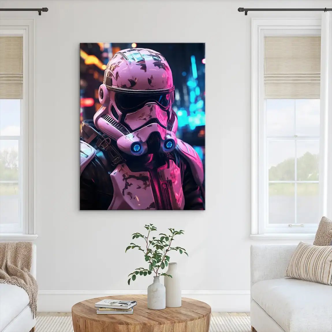 Stormtrooper Neon Style Leinwand Bild INGALERIE