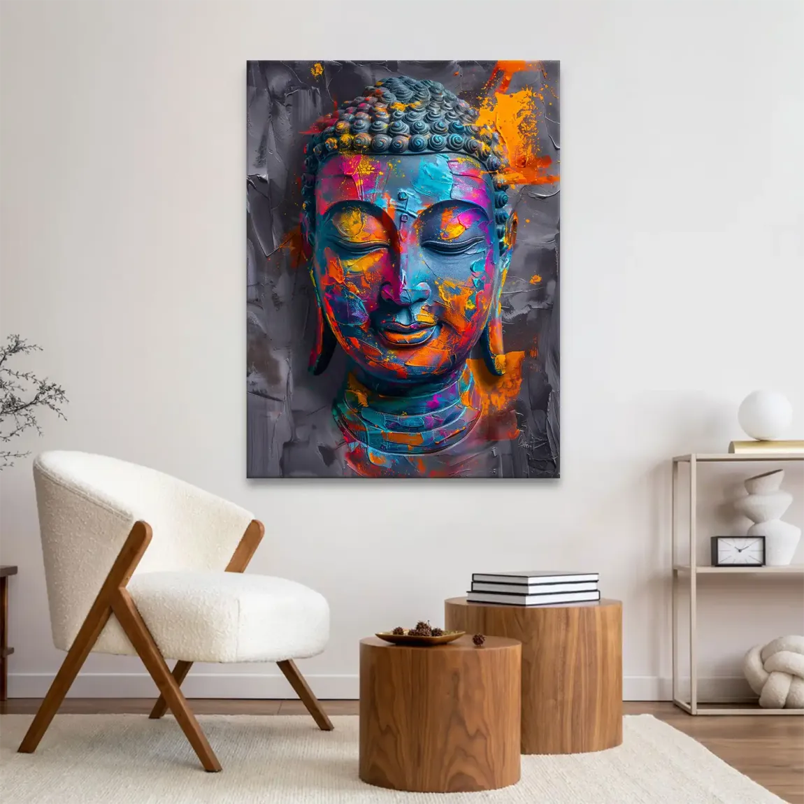 Buddha Farbpoesie Leinwand Bild