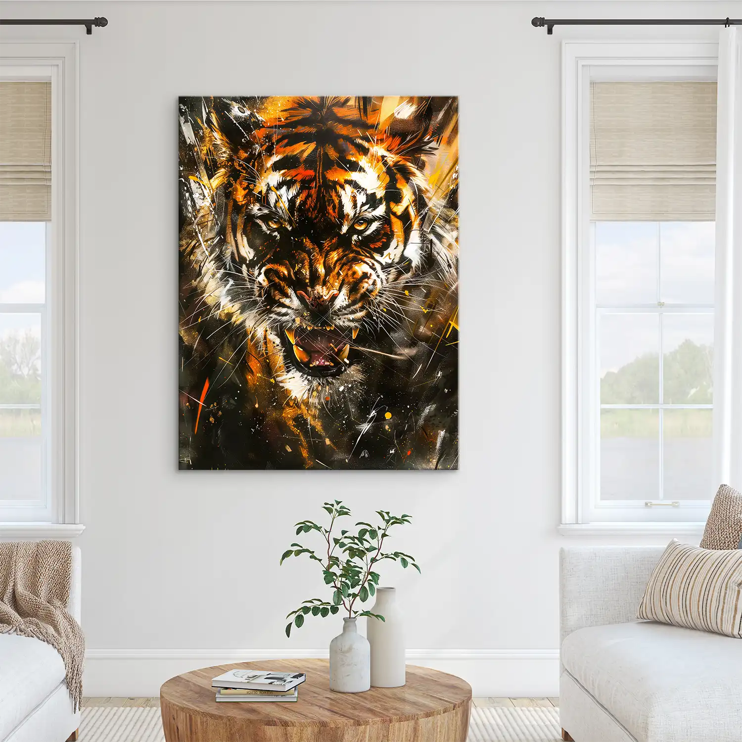 Tiger Abstrakt Leinwand Bild INGALERIE