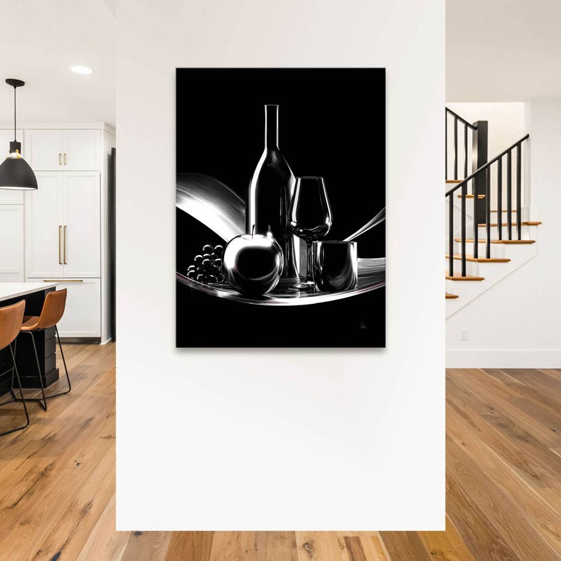 Wein Noir Leinwand Bild