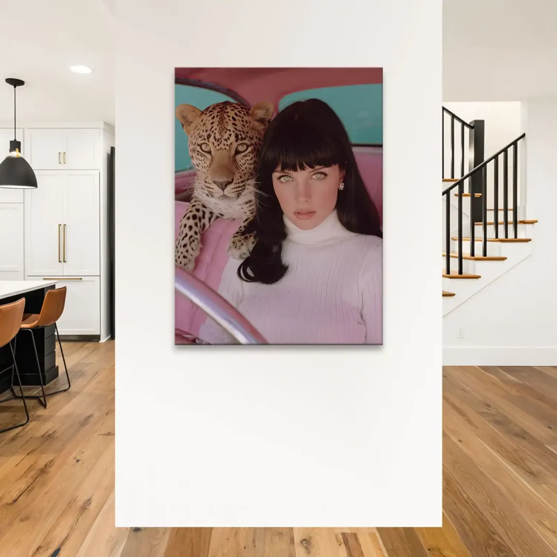 Leopard Diva Leinwand Bild