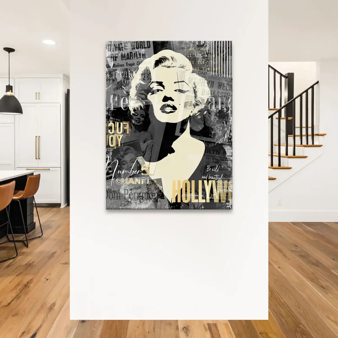 Marilyn Monroe Glamour News Leinwand Bild
