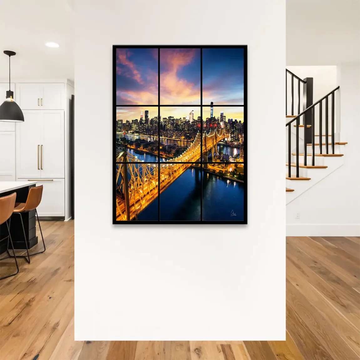 City Lights Manhattan Leinwand Bild