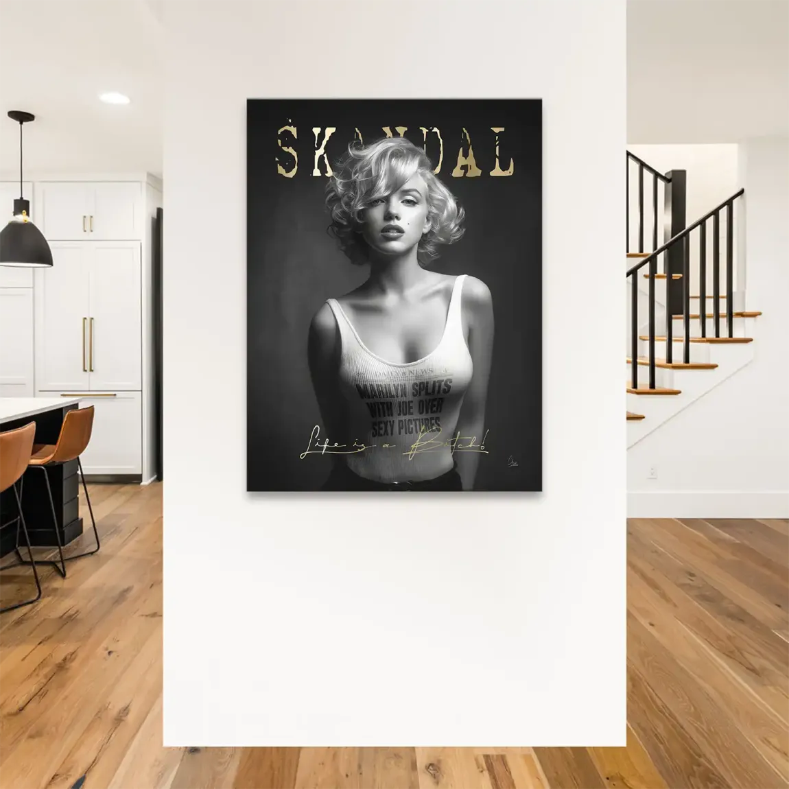 Marilyn Skandal Leinwand Bild