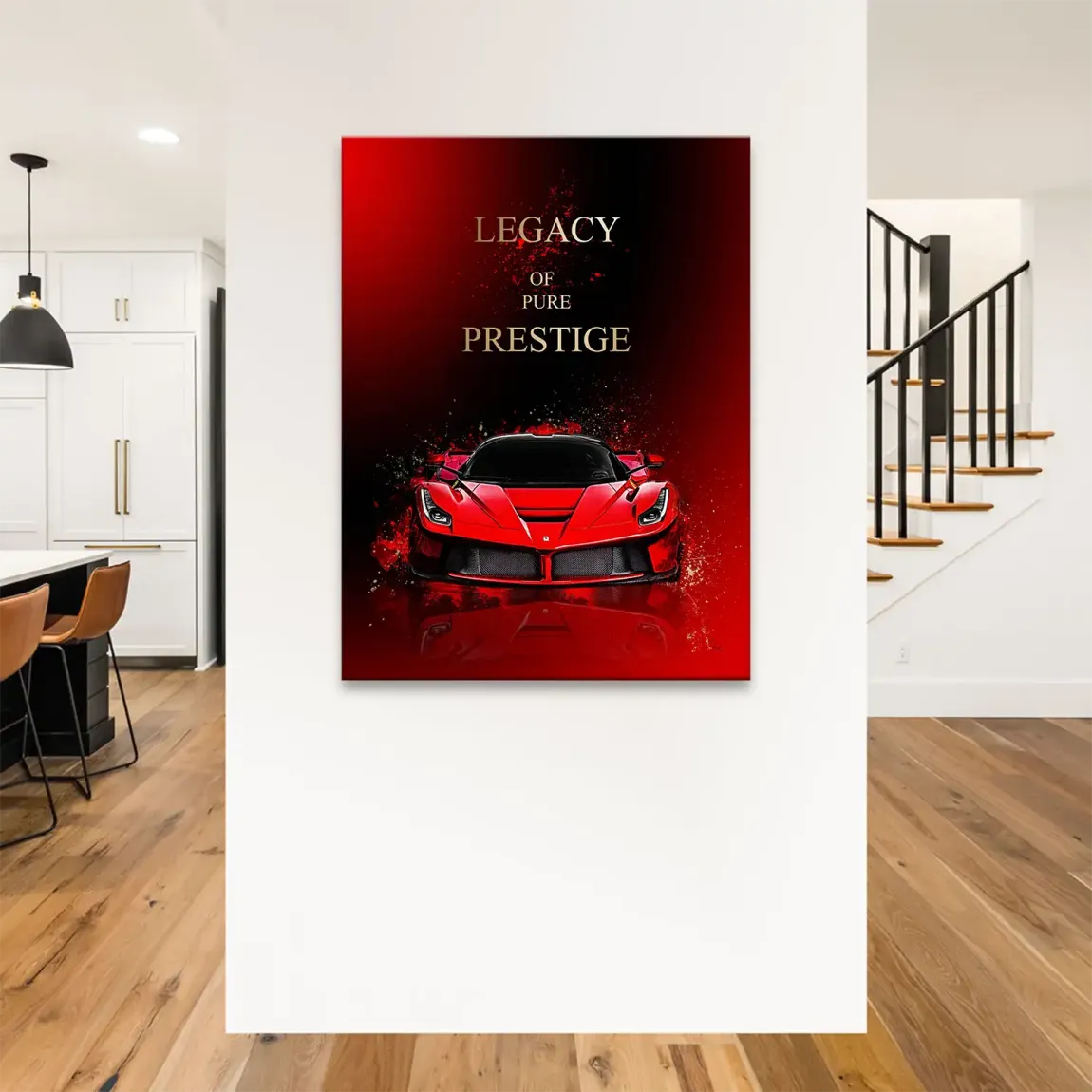 Red Prestige Ferrari Leinwand Bild