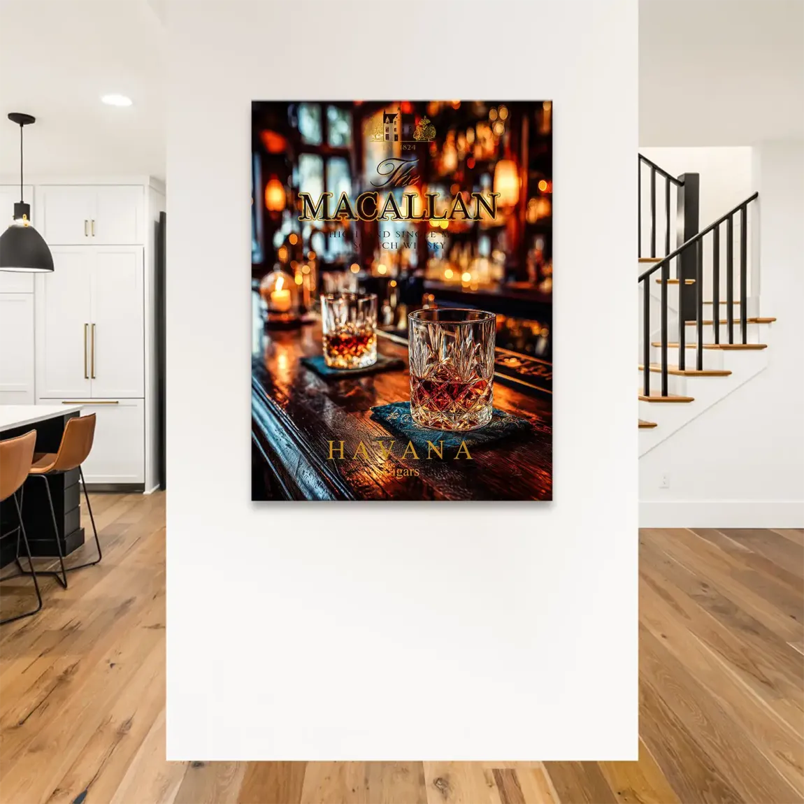 Havana Nights Whisky Leinwand Bild