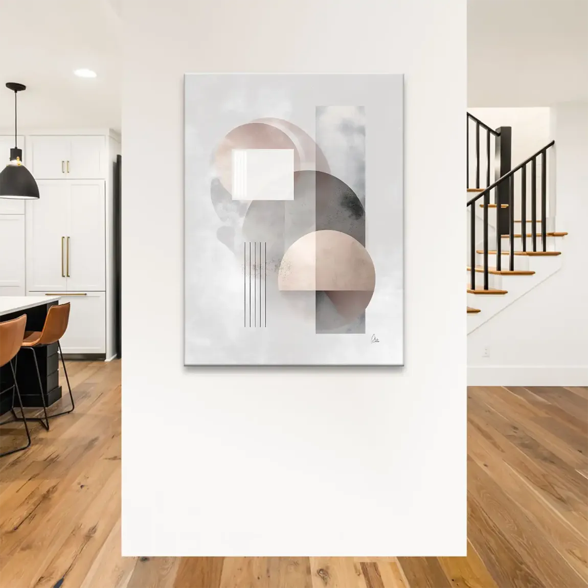 Soft Circles Leinwand Bild